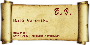 Baló Veronika névjegykártya